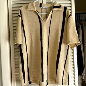 Zara collared jacquard shirt